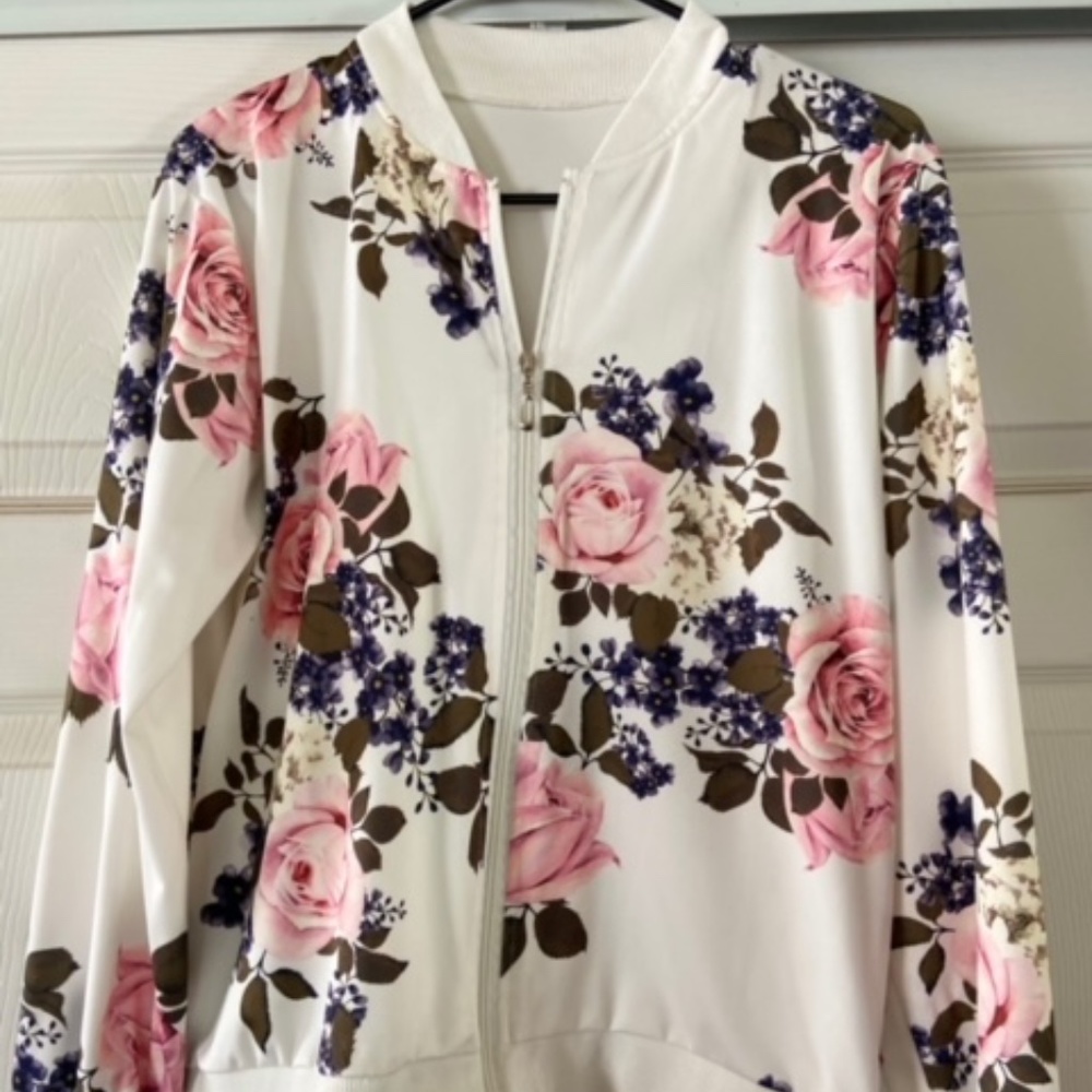 Floral Bomber Jacket